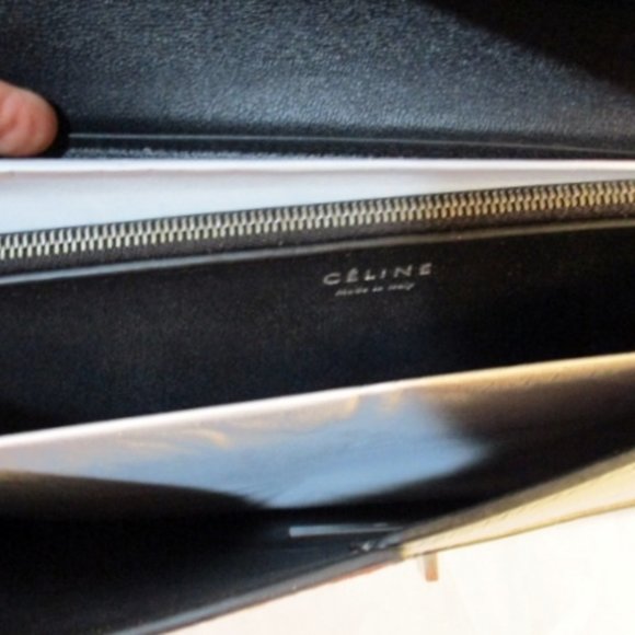 NEW CELINE DIAMOND CLUTCH Calf Hair Leather Purse - Picture 5 of 7